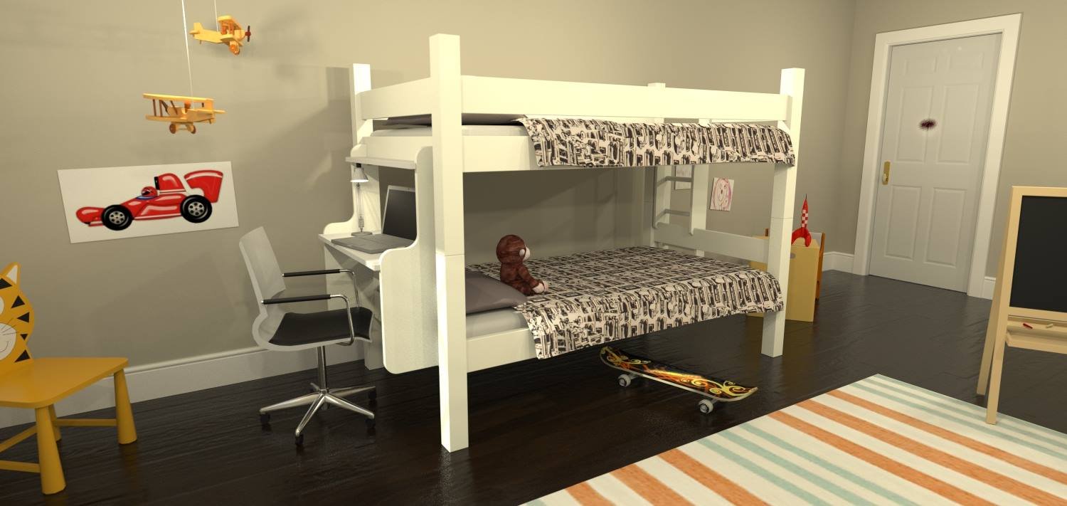 Maine Bunk Bed's custom adult bunk bed