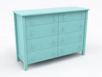 Light blue dresser with eight drawers